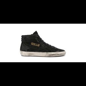 GOLDEN GOOSE Suede Slide Sneakers in Black